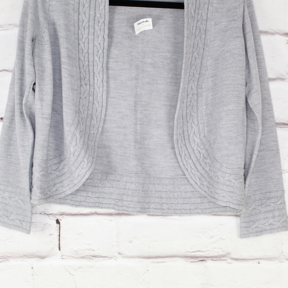NWT! Carole Little Gray 100% Merino Wool Open Front Cardigan Size XL - Picture 3 of 8